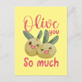 Olijf je zo veel grappig eten briefkaart