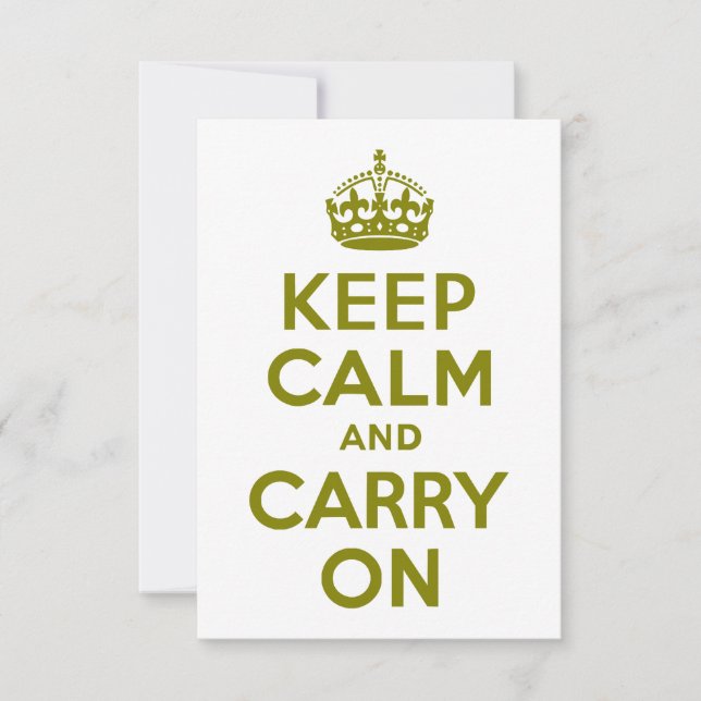 Olijf kalm houden en doorgaan (Voorkant)