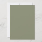 Olijf Koper Loof Eucalyptus Bruiloft Kaart (Achterkant)