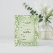 Olijf laat RSVP met menuopties (Staand voorkant)