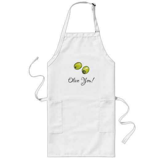 Olijf Lang Schort (Voorkant)