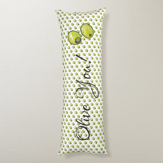 Olijf Lichaamskussen (Achterkant (Verticaal))