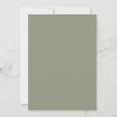 Olijf Mauve Bladerige Bruiloft Kaart (Achterkant)