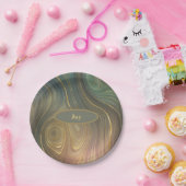 Olijf Mauve en Tan Agate Paper Bord (Feest)