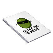 Olijf Me Is Kewl Cool Olijf Pun Notitieboek (Rechterzijde)