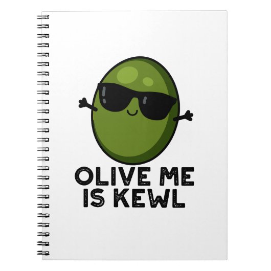 Olijf Me Is Kewl Cool Olijf Pun Notitieboek (Voorkant)