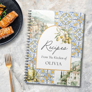Olijf Mediterraan Tegelmotief Kookrecept Notitieboek