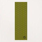 Olijf met Gold Accent Houndstooth Yoga Mat (Voorkant)