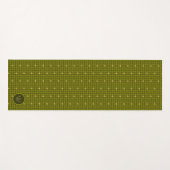 Olijf met Gold Accent Houndstooth Yoga Mat (Voorkant (horizontaal))