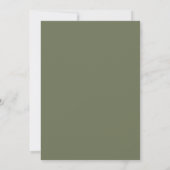 Olijf Mint Wilde Bloemen Bruiloft Kaart (Achterkant)