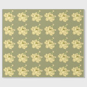 Olijf Oasis Blooms: Lotus Gift Cadeaupapier (Vlak)