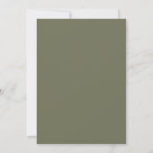 Olijf Pastel Bloemblad Bruiloft Kaart (Achterkant)