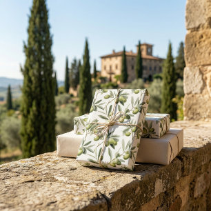 Olijf Plant takken: Natuur geïnspireerd ontwerp Cadeaupapier