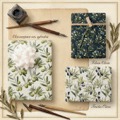 Olijf Plant takken: Natuur geïnspireerd ontwerp Inpakpapier Vel