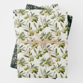 Olijf Plant takken: Natuur geïnspireerd ontwerp Inpakpapier Vel (In situ)