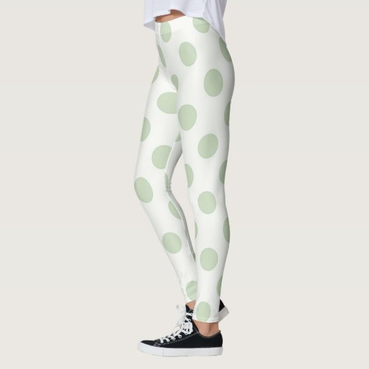 Olijf Polka Stippen Leggings (Links)