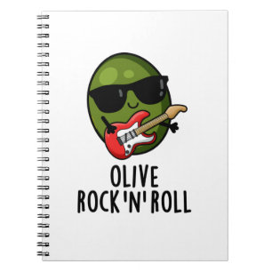 Olijf Rock And Roll Grappige Rocker Olijf Pun Notitieboek