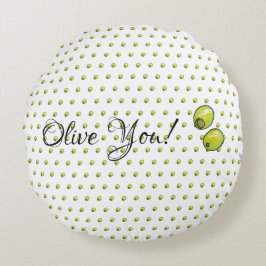 Olijf Rond Kussen