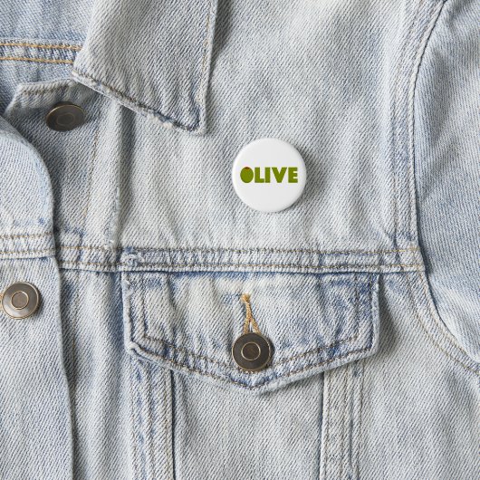 Olijf Ronde Button 3,2 Cm (In situ)