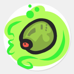 Olijf Ronde Sticker
