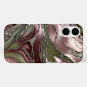 Olijf Roze Marmeren Hoestelcase Goud Luxe Case-Mate iPhone Case (Achterkant (horizontaal))