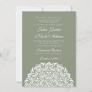 Olijf Salie Groen Whimsical Bloemrijke Mandala Bru Kaart