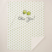 Olijf Sherpa Deken (Voorkant)