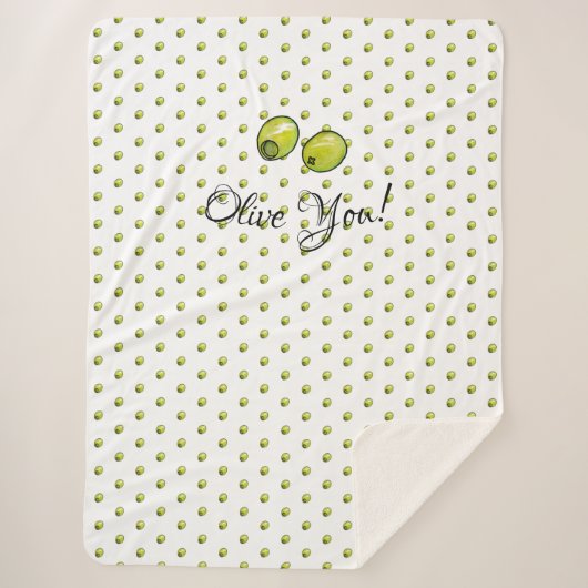 Olijf Sherpa Deken (Voorkant)