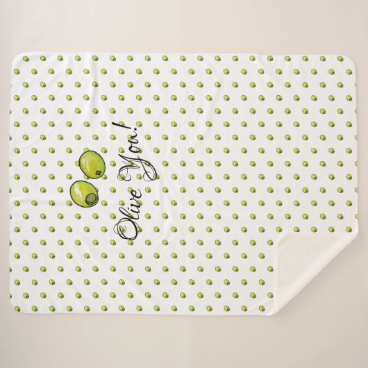 Olijf Sherpa Deken (Voorkant (horizontaal))