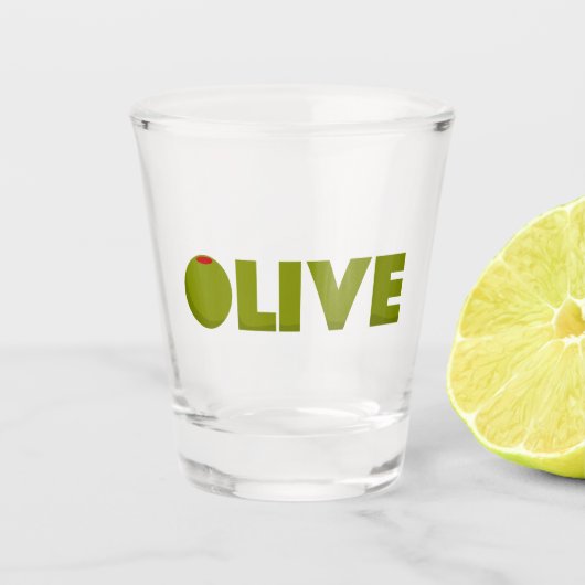 Olijf Shot Glas (Voorkant)