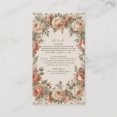 Olijf & Sinaasappel Bruiloft  Art Nouveau Floral Informatiekaartje (Voorkant)