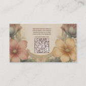 Olijf & Sinaasappel Bruiloft  Art Nouveau Floral Informatiekaartje (Voorkant)