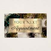 Olijf smaragdgroene waterverf afspraakkaart visitekaartje (Voorkant)