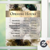 Olijf Smaragdgroene Waterverf Openingstijden Raamsticker (Huis)