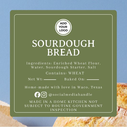 Olijf Sourdough Ingredient Cottage Wet Sticker