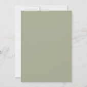Olijf Stof Mauve Bloemblad Bruiloft Kaart (Achterkant)