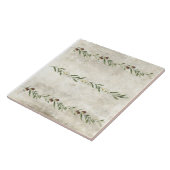 Olijf & takken bloemenbloesems rustiek tegeltje (Zijkant)