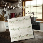 Olijf & takken bloemenbloesems rustiek tegeltje<br><div class="desc">Rustieke waterverf olijftakken slingers. Olijfbloesem bloemen in dit gemengde patroon. Mix & match met andere tegels om je perfecte look te creëer. 100% klanttevredenheid met "Zazzle" elke dag.</div>