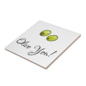 Olijf Tegeltje (Zijkant)