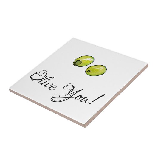 Olijf Tegeltje (Zijkant)