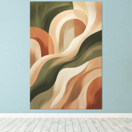 Olijf Terracotta Abstract Galerij Kunst Canvasprin Canvas Afdruk