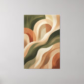 Olijf Terracotta Abstract Galerij Kunst Canvasprin Canvas Afdruk (Voorkant)