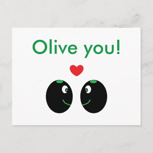 "Olijf u! De "liefde van I u het Briefkaart van de (Voorkant)