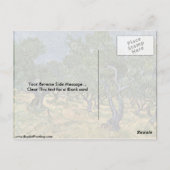 Olijf van Vincent Van Gogh Briefkaart (Achterkant)