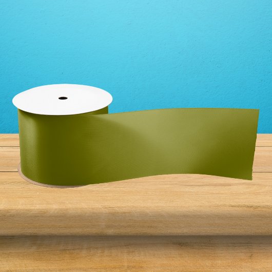 Olijf vaste kleur grosgrain lint