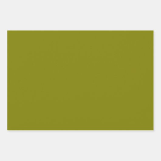 Olijf vaste kleur inpakpapier vel (Voorkant 2)