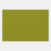 Olijf vaste kleur inpakpapier vel (Voorkant)