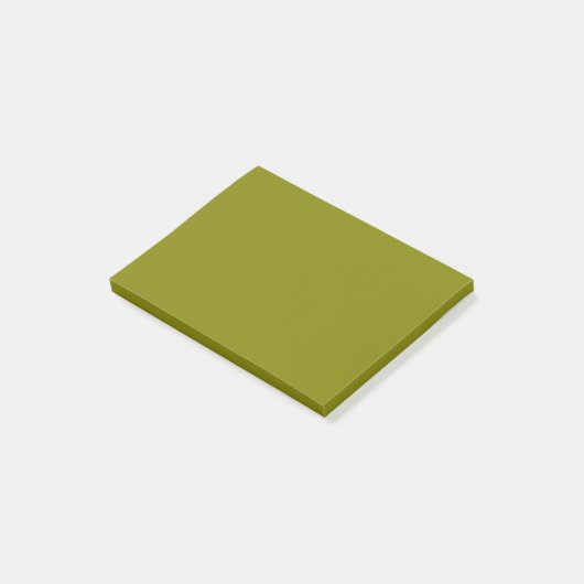 Olijf vaste kleur post-it® notes (Schuin)