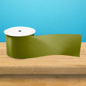 Olijf vaste kleur satijnen lint