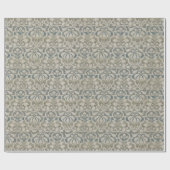 Olijf Victoriaans Damast Naadloos Patroon Cadeaupapier (Vlak)